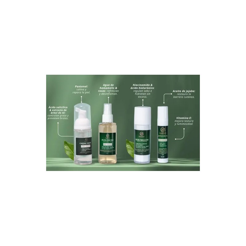 Kit Ácido Hialurónicocremahumectanteserum Piel Grasa 7pza