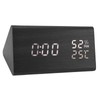 Wooden Digital Alarm Clocks LED Display Temperature Humidity Alarm Clocks