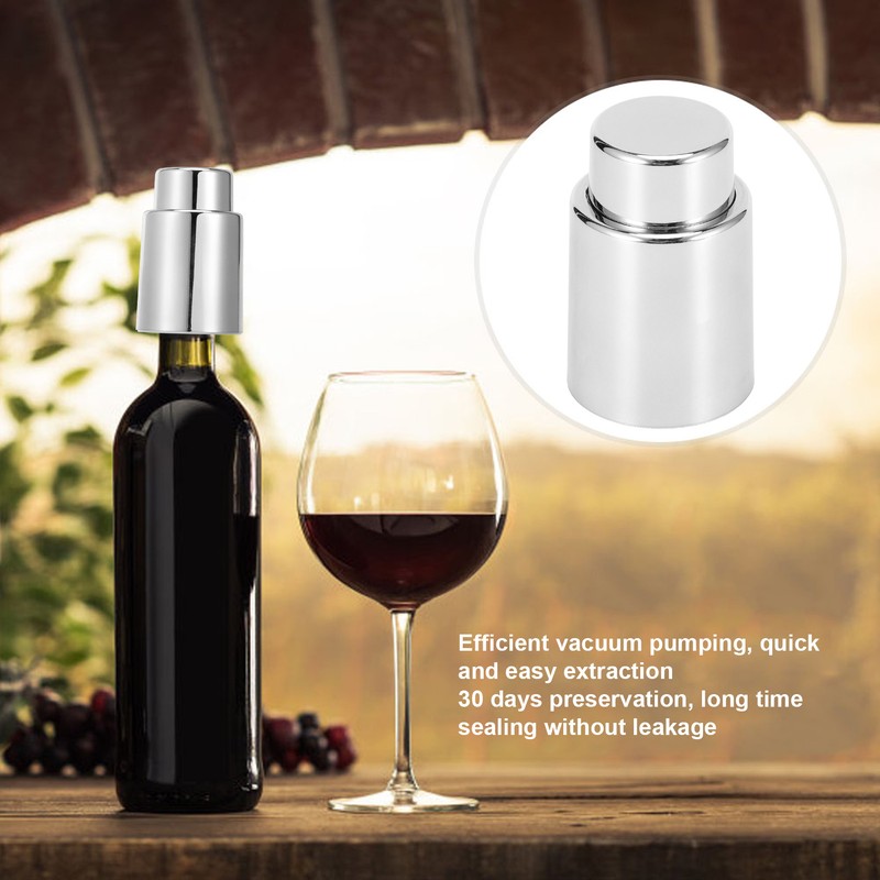 Red Wine Bottle Stoppers Stainless Steel Vacuum Champagne Preserver Sealer