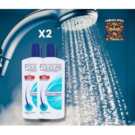 FOLICURE X2 Shampoo Folicuré Control Caspa Limpieza Renovadora, 700 ml,  23.66oz.
