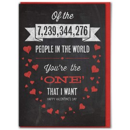 Brainbox Candy - Funny Valentines Cards - 'You're The One That I Want' - Cute Witty Valentines Day Cards For Him Her Boy Girlfriend Husband Wife Partner