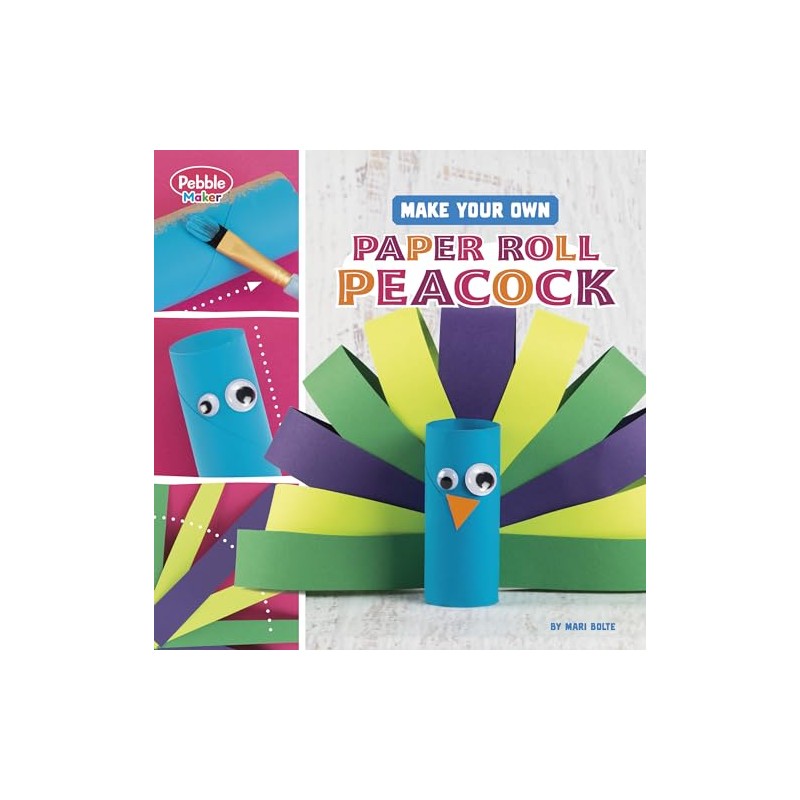 Make Your Own Paper Roll Peacock (Pebble Maker Crafts)