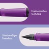 Lamy Safari Violet-Blackberry Fountain Pen with Ergonomic Handle and Black