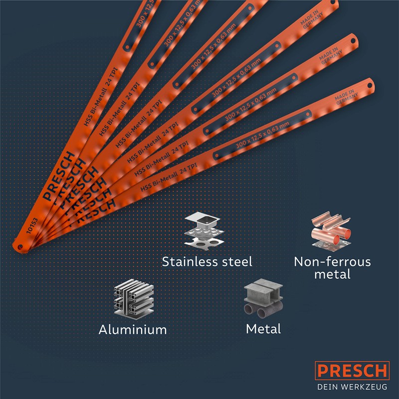 Presch Hacksaw blades 300mm 6 pcs - Handsaw blades for