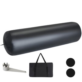 DEDU 18" X 60" Heavy-Duty Inflatable Fenders, Boat Bumpers for Docking Large Boat Fenders for Docking with Storage Bag, PVC Boat Bumpers Stationary Docking, Boats, Yachts, Sailboats (Black)