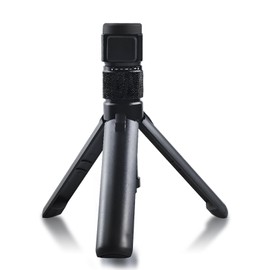 Flylin Bullet Time Handle, Multi-Functional Aluminum Alloy Mini Desktop Tripod with Two 1/4 Screws, 360° Rotary Selfie Stick Handle for Insta360 ONE X2/X3/X4