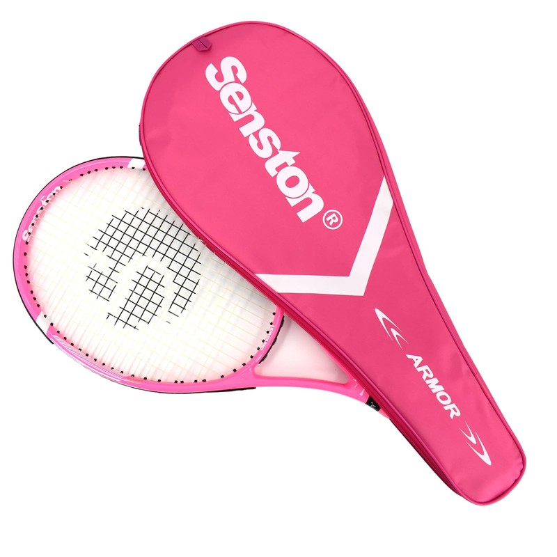 Senston Tennis Racket Tennis Bag with Adjustable Shoulder Strap Pink