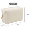 Women's Large Travel Cosmetic Bag, Waterproof Portable PU Leather Toiletry