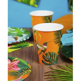 Talking Tables Tropical Paper Cups 330ml Tropical Cups 140Z Pack of 8