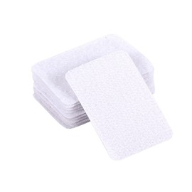 Orirya Velcro Tape with Double Sided Tape, Strong, For Cloths, White, Black, Male, Female Set, Non-Slip, Anti-Slip Tape, For Home and Commercial Use, For DIY Use, Car, 2.4 x 1.6 inches (6 x 4 cm),