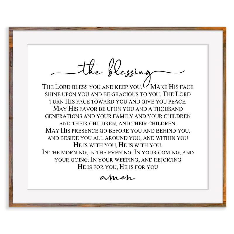 The Blessing, Song Lyrics, Christian Wall Decor, May His Favor