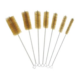 7 Pcs Copper Wire Tube Cleaning Brush Set Stainless Steel Pipe Cleaner Brushes Multi Size Straw Cleaning Brushes Long Handle Pipe Brush Kit Metal Tube Cleaner Tools