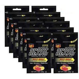 Jelly Belly Sport Beans [12-Pack] Assorted Sport Beans (Orange, Fruit Punch, Green Apple, Juicy Pear, Lemon Lime, Berry) Click for More Sizes