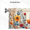 XLinTech 2 Pack Boho Florals Valance for Windows Flower Curtain