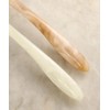 VINGTAINE H7560-IV- Barrette, Long, Thin, Marble Pattern, Tortoise Shell Style,