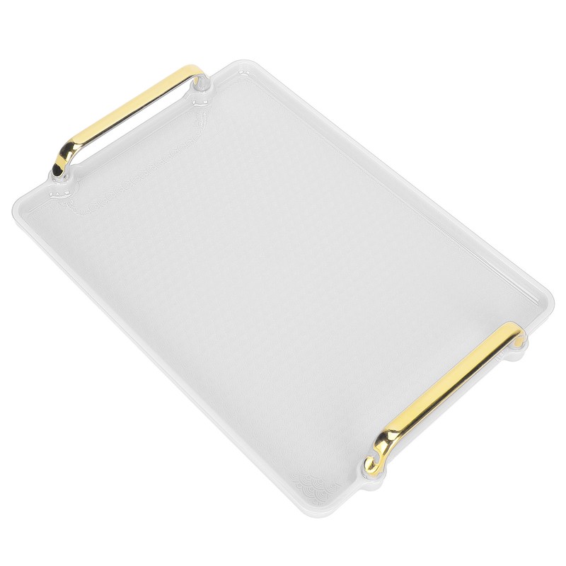 Decorative Tray Elegant Exquisite Texture Ergonomic Serving Tray with Handles