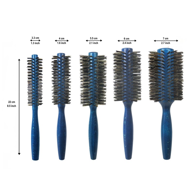 Tredoni 60 mm 100% Natural Boar Bristle Hair Brush Extra