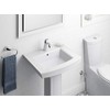 KOHLER K-2358-1-0 Archer Pedestal Bathroom Sink Basin with Single-Hole Faucet