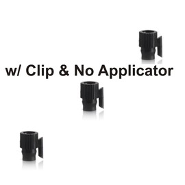 MagnaKoys 1/5 Dram Empty Clear Glass Perfume/Cologne Sampler vial Containers w/Black Top for Purse or Pocket Refillable (25, 1/5 Dram Black Vial w/Clip & No Applicator)