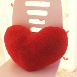 Heart Cushion, Heart Cushion Children's Room Decor Heart Shape Decorative Cushion Pillow Cushion Decorative Cushion Plush Children's Cushion for Children's Room Sofa Decoration (Red)