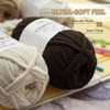 Jaciensh Thick Chenille Yarn, 4x100g Fluffy Chunky Yarn for Crochet,