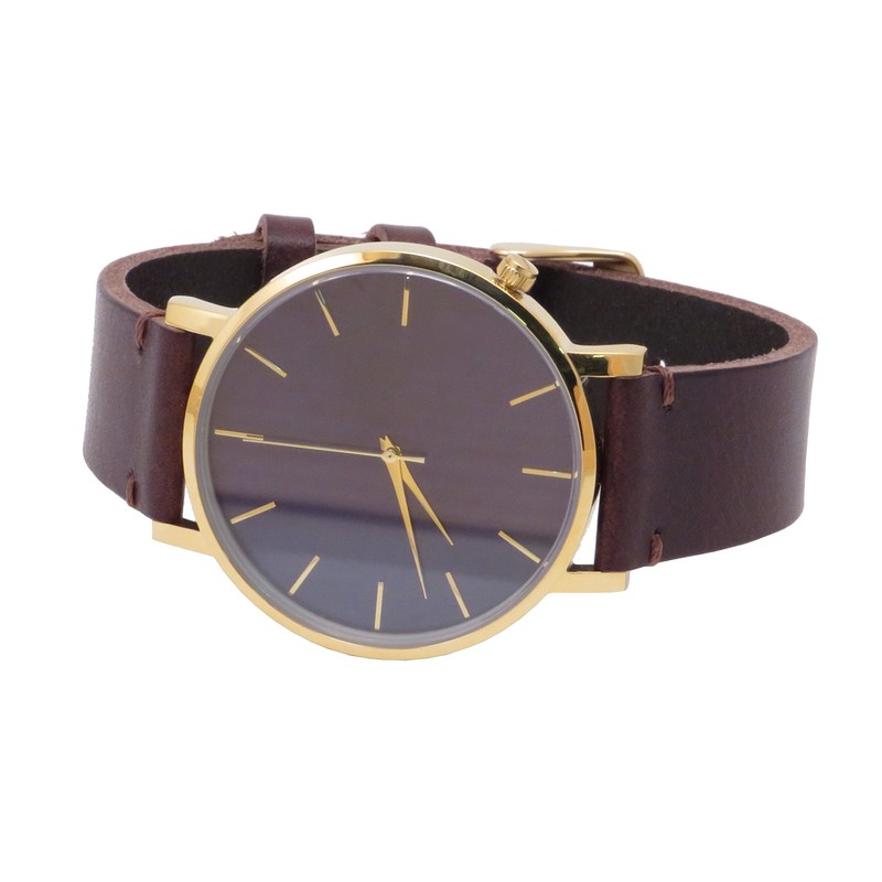 ALPINE Genuine vintage leather watch strap band with quick release