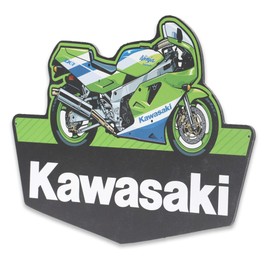 Kawasaki 1989 Ninja Motorcycle Metal Sign - Vintage Kawasaki Wall Decor for Garage or Man Cave