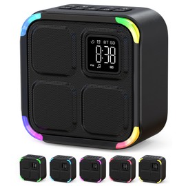 Sound Machine White Noise Machine with 30 Soothing Sounds, 10W Bluetooth Wireless Speaker Alarm Clock with Lights, Rechargeable Sleep Machine with Timer, Gifts for Boys Girls Baby Kids Teens Adults