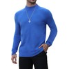 MLANM Men's Mock Turtleneck Long Sleeve Sweater Basic Lightweight Knitted