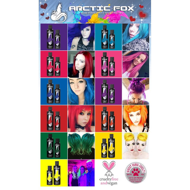 ARCTIC FOX Vegan and Cruelty-Free Semi-Permanent Hair Color Dye (4