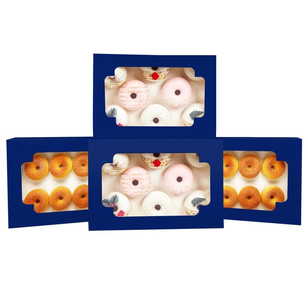 Gcardist Auto-pop Up Deep Blue 30.5x20.3x6.4cm 12Pcs Cookie Box with
