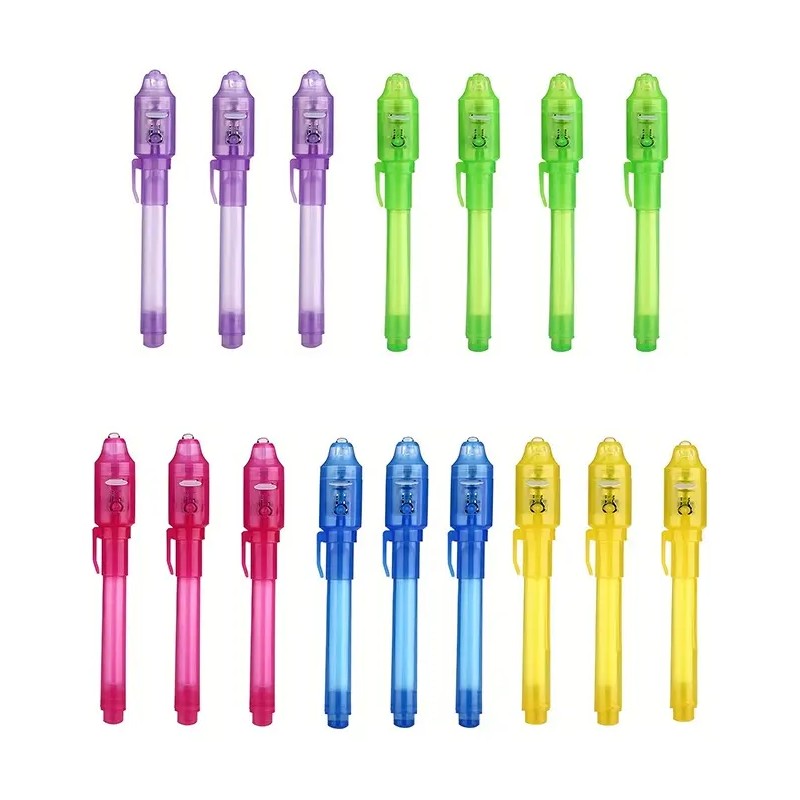Pluma De Tinta Invisible Con Luz Uv 16 Pack Bolígrafos