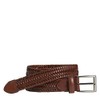 Johnston & Murphy Leather Braided Belt Cognac 44