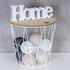 Metal Basket Height 22 cm White Metal Storage Basket Table