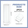sourcing map Transparent Plastic Storage Tubes, 3 1/8" x 10"(80x250mm)