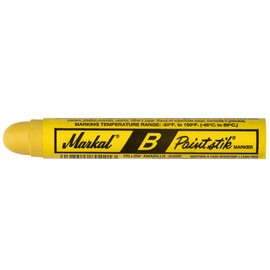 Markal 80221 B Paintstik Solid Paint Ambient Surface Marker, Yellow (Pack of 12)
