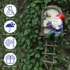 Colomix Gnome Tree Hugger, Funny Musical Gnome Garden Sculpture, Whimsical