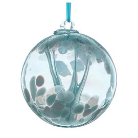 Sienna Glass Spirit Ball, Pastel Blue, 11 x 11 x 14 cm