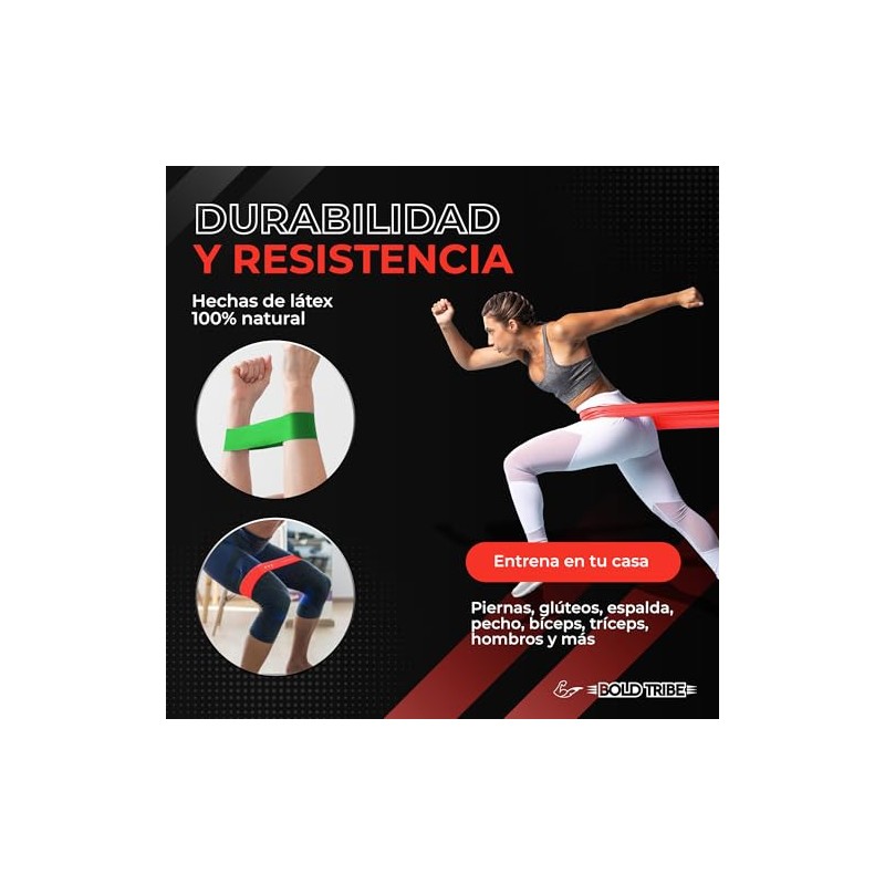 BOLD TRIBE Set de Mini Bandas de Resistencia - Bandas