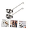 iplusmile Pizza Ladle Flat Bottom Soup Spoon 2 Pack Stainless
