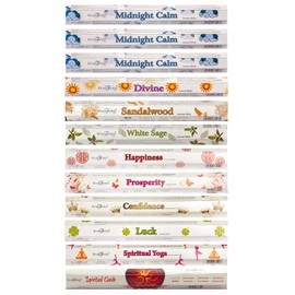 Stamford 37333 Midnight Calm Variety Set Incense Sticks-12 Packs x 20 Sticks, Black, One Size