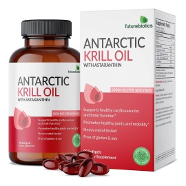 Futurebiotics Krill Oil Antartic 1000 Mg Con Astaxantina 90 Softgels Aceite De Krill Antartico