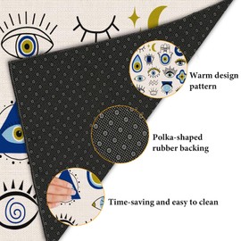 COSHARKLY Boho Eye Door Mat Welcome Mat Outdoor Doormat Indoor Entrance Non Slip Doormats for Home Front Door Rugs Outdoor Indoor Decorations 17 * 29.5"