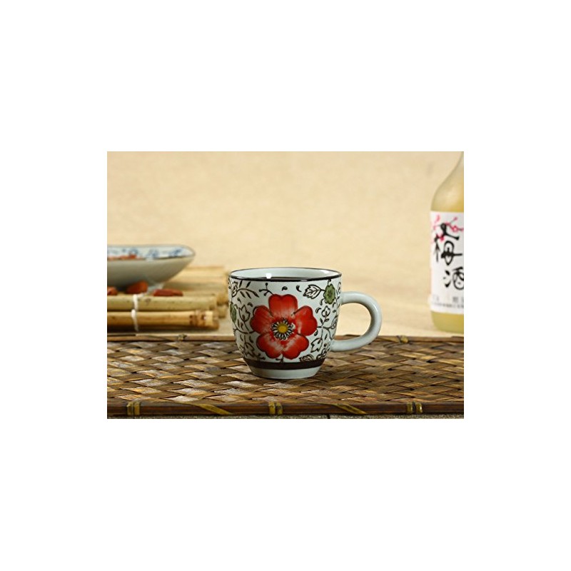 西田 (Nishida) esupuressoko-hi-kappu (Red Camellias) (75ml)/Cups/Cup/和食 Charger 120016