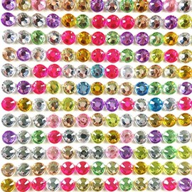 Wrapables 6mm Crystal Diamond Adhesive Rhinestones, 500 Pieces, Multi-Colo