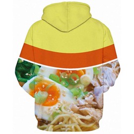 Keasmto 3D Ramen Chicken Noodle Soup Hoodies Sweatshirts for Men Women Cotton Cute Large