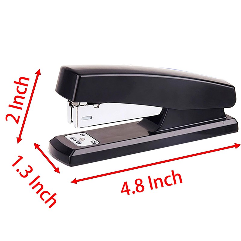 White Desktop Staple, 4.8 Inch Labor Saving Stapler for 20