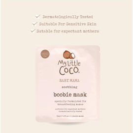 My Little Coco BABY MAMA Soothing Boobie Mask, 42ml | 2 Hydrating Masks with Coconut Oil & Rosehip for Nourished Skin | Dermatologically Tested, Vegan, Pregnancy Safe, Ideal for Sensitive Skin