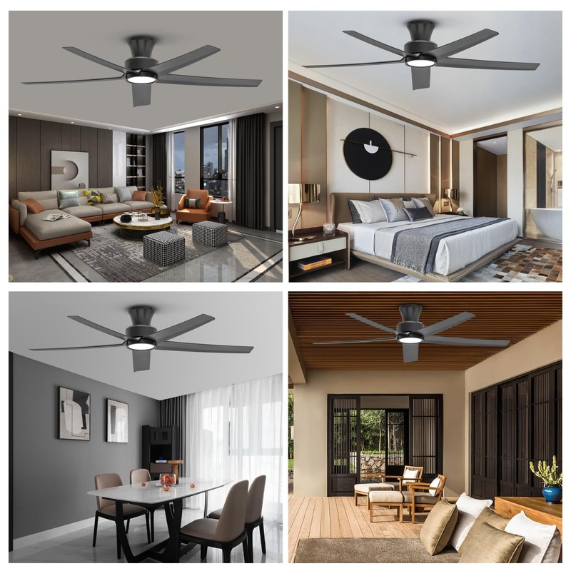 ocioc 52 inch Ceiling Fans with Lights, Large Air Volume