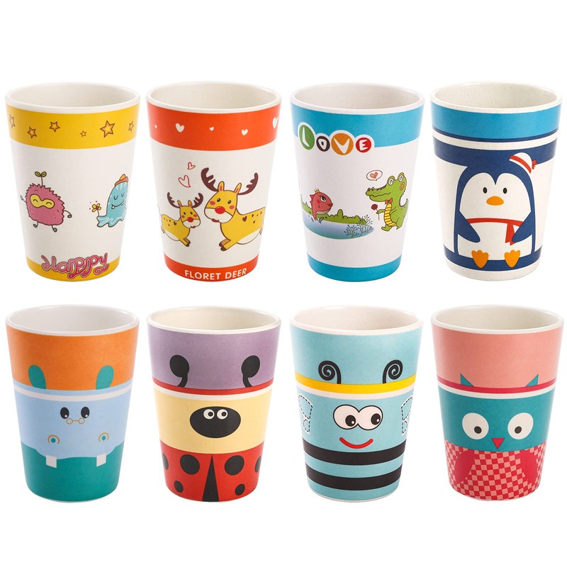 ZEAYEA 8 Pack Kids Cups, 8 Oz BPA Free Drinking